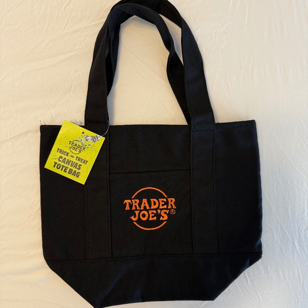 Trader joes mini canvas tote bag. Halloween collection.